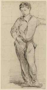 Young Man Standing (Leon Leenhoff) (recto); Sketch of Standing Boy (verso)