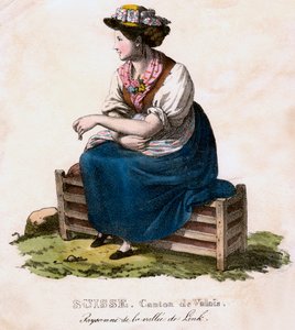 Swiss Woman by Edouard Pingret