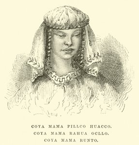 Coya Mama Pillco Huacco, Coya Mama Rahua Ocllo, Coya Mama Runto by Edouard Riou