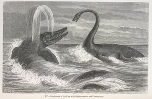 Ideal Scene of the Lias with Ichthyosaurus and Plesiosaurus