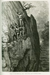 Passage of the Cuesta Infernal. Engraving by Riou, to illustrate the story 