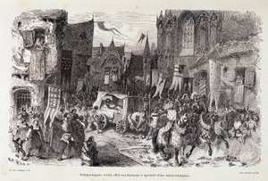 Philippe Auguste Wanted to Offer Parisians the Spectacle of a Triumphant Start, 12th Century by Edouard Riou
