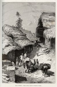 Types of Pakhala. Engraving by Riou, to illustrate the story From Niger to the Gulf of Guinee by Captain Louis Gustave Binger