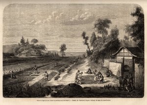 Scenes of agriculture in the harvest season, in the province of Pe-Tche-Li by Edouard Vaumort