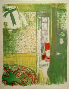 Interior with Hanging Lamp by Edouard Vuillard