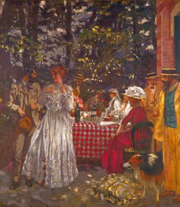 The Terrace at Vasouy, the Lunch by Edouard Vuillard