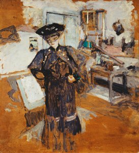 Lady in a Veil, with Hands on Hips