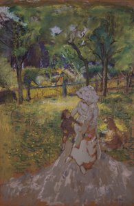 Mother and Child in the Garden Morning in the Orchard by Edouard Vuillard