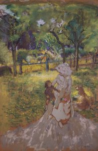 Mother and Child in the Garden by Edouard Vuillard