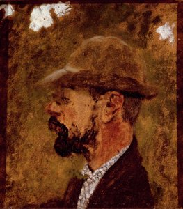Portrait of the painter Henri de Toulouse Lautrec (profile) by Edouard Vuillard