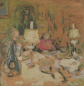 The Dinner with Two Lamps, Rue de Calais, 1913