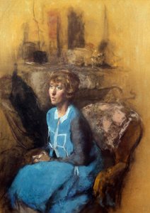 The blue dress