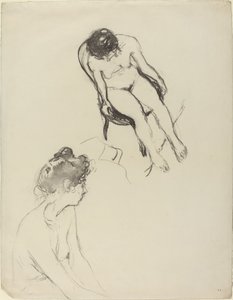 Two Nude Figure Studies by Edouard Vuillard