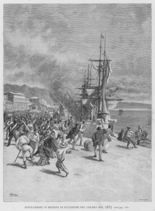 Revolution of Messina During the Cholera of 1837 by Edouardo Matania