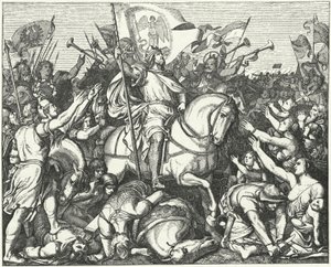Henry the Fowler, King of East Francia, After His Victory Over the Magyars at the Battle of Riade, 933 by Eduard Bendemann
