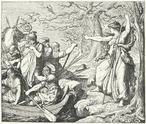 The Roman General Nero Claudius Drusus on the River Elbe, 9 BC by Eduard Bendemann