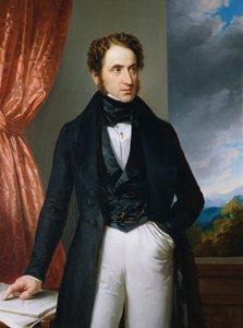 Portrait of the Violinist and Composer Josef Benesch by Eduard Ender