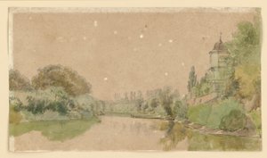 The Elbe near Barby by Eduard Gaertner