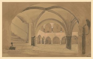 Castle Courtyard in Heilsberg by Eduard Gaertner