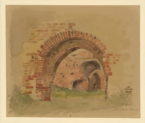 Castle Ruins of Diebow near Thorn by Eduard Gaertner