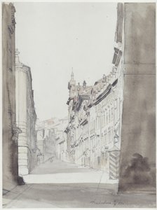 Street in Hradčany in Prague by Eduard Gaertner