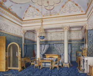Interiors of the Winter Palace. The Bedchamber of Empress Alexandra Fyodorovna