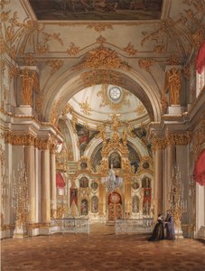 Interiors of the Winter Palace: The Cathedral in the Winter Palace, 1860s