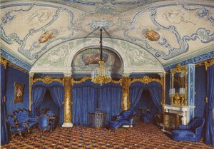 Interiors of the Winter Palace. The Fourth Reserved Apartment. A Bedroom