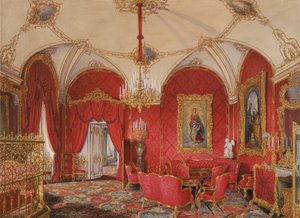 Interiors of the Winter Palace. The Fourth Reserved Apartment. The Corner Room, 1868