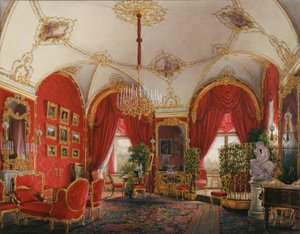 Interiors of the Winter Palace. The Fourth Reserved Apartment. The Corner Room, Mid 19th Century