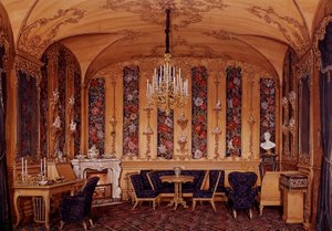 View of the Oak Cabinet of Alexandra Fyodorovna by Eduard Hau