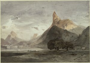 Botafogo near Rio de Janeiro by Eduard Hildebrandt