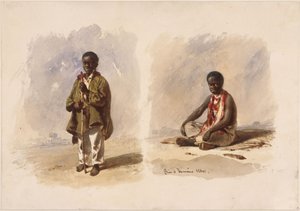 Two Little Afro-Brazilians; One Standing, the Other Sitting