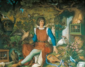 Portrait of Walther von der Vogelweide, from the Tannhauser Saga
