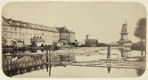View of the Oranje-Nassau Barracks in Amsterdam Seen from the Garancine Factory by Eduard Isaac Asser