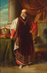 Portrait of Franz Joseph I of Austria as Grand Master of the Golden Fleece by Eduard Lebiedzki