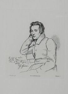 Portrait of the Poet Heinrich Heine After Franz Kugler by Eduard Mandel