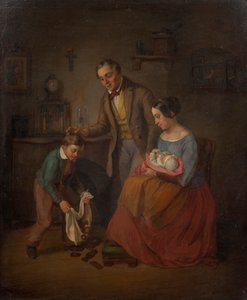 Family at the St. Nicholas Gift Giving