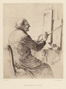 Portrait of Carl Spitzweg, German Romantic painter