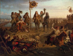 Prince Eugene sends a messenger to the Emperor, informing him of his victory, ca 1860 by Eduard von Engerth