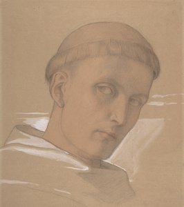 Study of the Head of St. Augustine, for the painting of the Madonna and Child by Eduard von Steinle