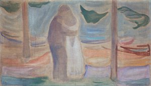 Couple on the beach by Edvard Munch
