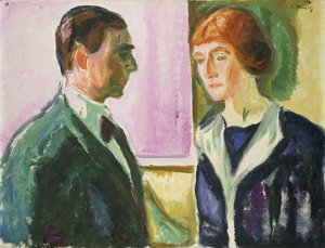 Farewell (Double Portrait of Hugo and Kathe Perls) by Edvard Munch
