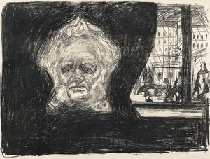Henrik Ibsen at Café of the Grand Hotel by Edvard Munch