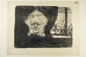 Henrik Ibsen at the Grand Café by Edvard Munch