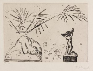 Interior with Sculptures by Edvard Munch
