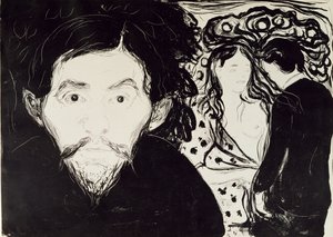 Jealousy, 1896 by Edvard Munch