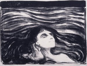 Lovers in the Waves by Edvard Munch