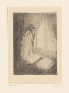 Girl in a Nightgown by a Window by Edvard Munch