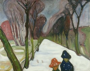 New Snow in the Avenue by Edvard Munch
